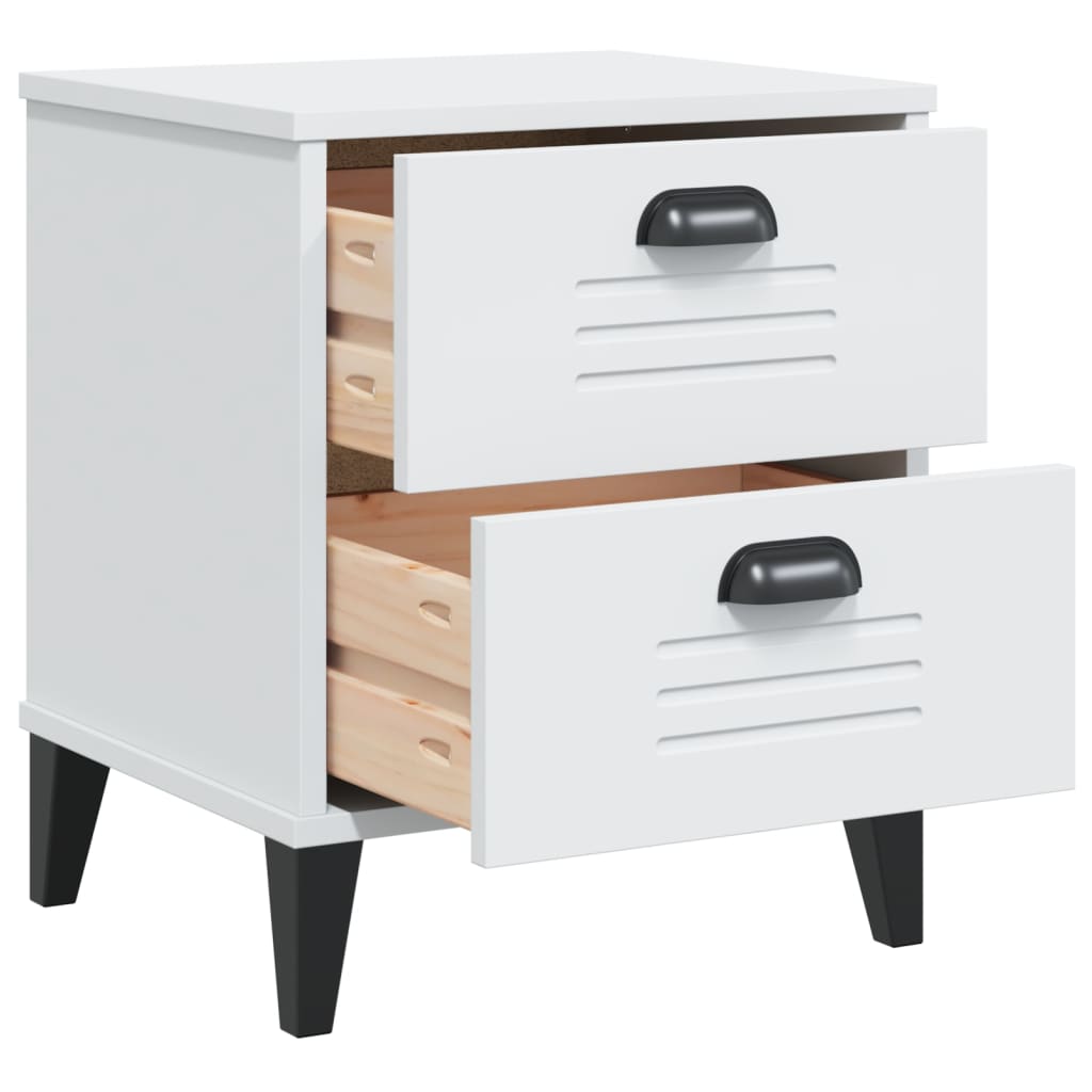 Comodino VIKEN Bianco in Legno Multistrato 374908