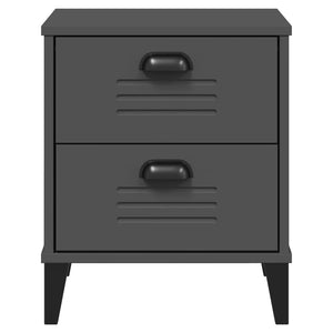 Comodino VIKEN Antracite in Legno Multistrato 374910