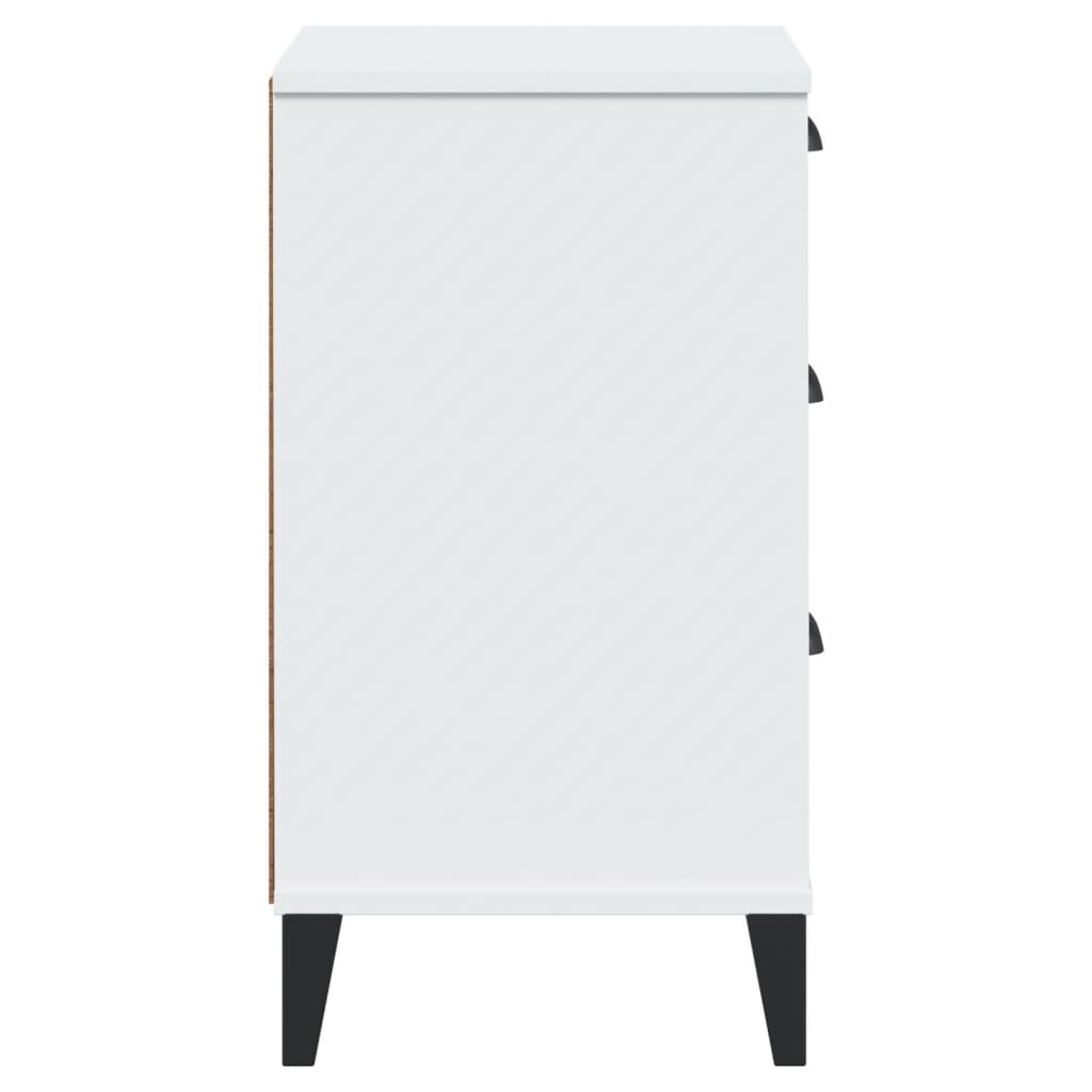 Comodino-Tavolino da notte VIKEN Bianco in Legno Multistrato 450044