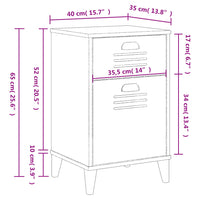 Comodino VIKEN Bianco in Legno Multistrato 374914