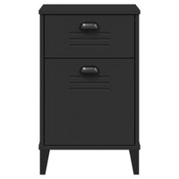 Comodino-Tavolino da notte VIKEN Nero in Legno Multistrato 797951