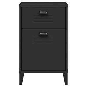 Comodino-Tavolino da notte VIKEN Nero in Legno Multistrato 797951