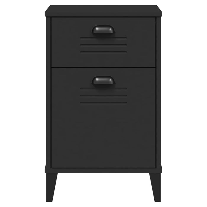 Comodino VIKEN Nero in Legno Multistrato 374915