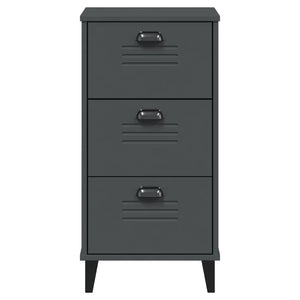 Comodino VIKEN Antracite in Legno Multistrato 374919