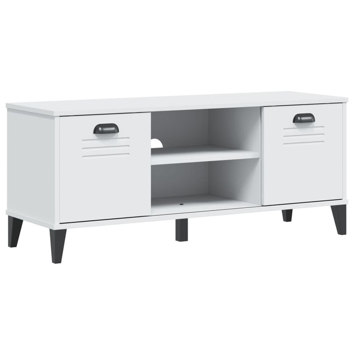 Panca Portascarpe VIKEN Bianca 106x35x45 cm Legno Multistrato 374932