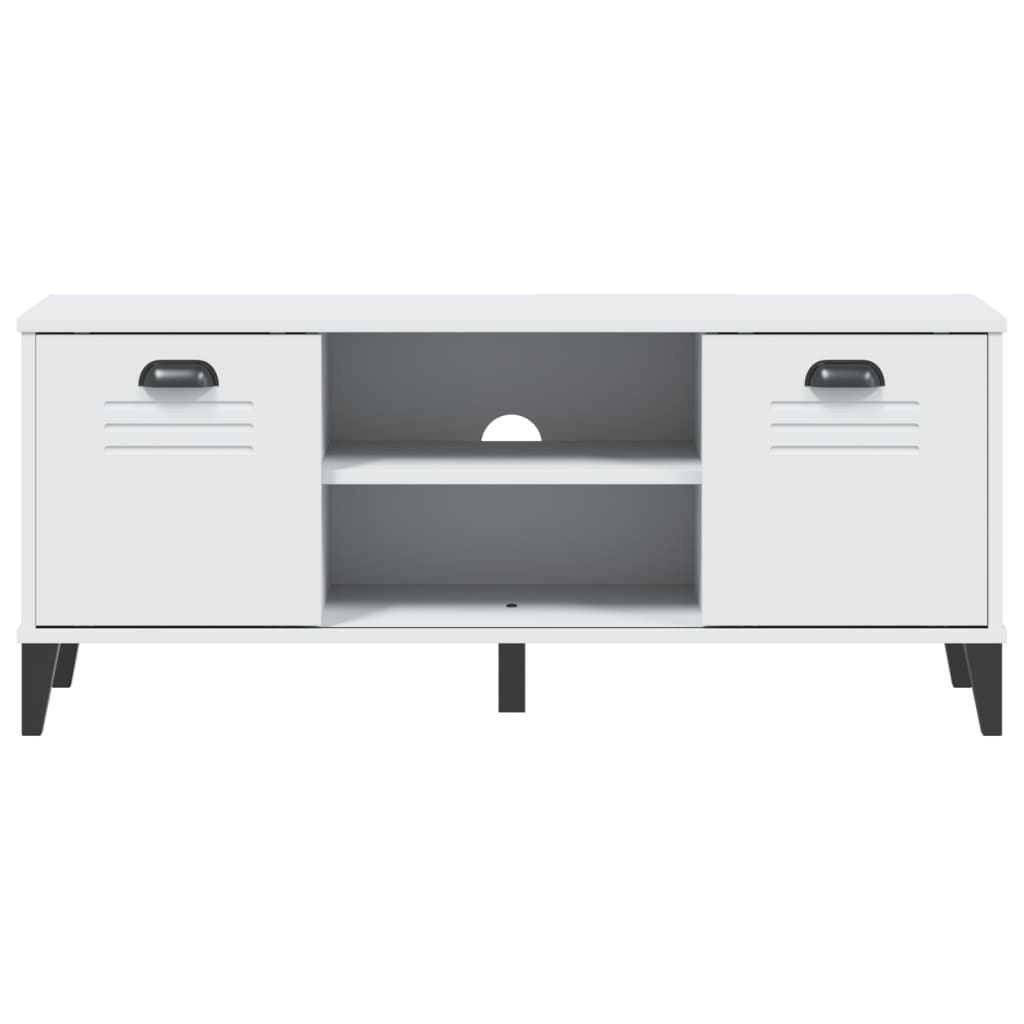 Panca Portascarpe VIKEN Bianca 106x35x45 cm Legno Multistrato 374932