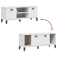 Panca Portascarpe VIKEN Bianca 106x35x45 cm Legno Multistrato 374932