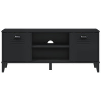 Panca Portascarpe VIKEN Nera 106x35x45 cm Legno Massello Pino 374933