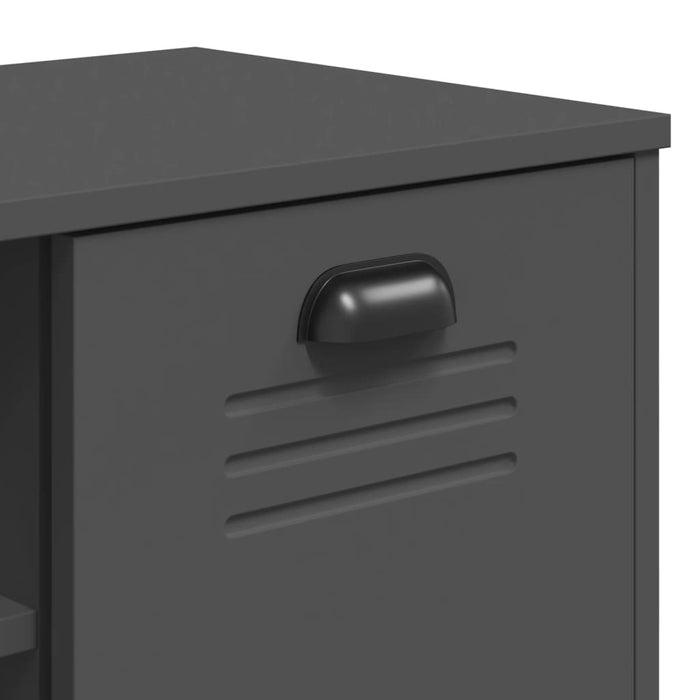 Panca Portascarpe VIKEN Antracite 106x35x45cm Legno Multistrato 374934