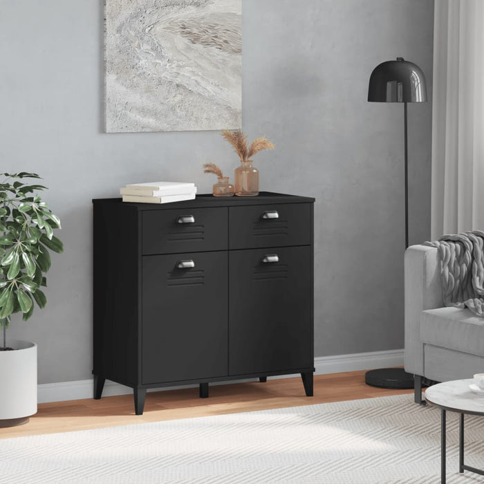 Credenza VIKEN Nera 80x40x80 cm in Legno Multistrato 374936