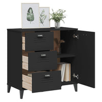 Credenza VIKEN Nera 80x40x80 cm in Legno Multistrato 374939