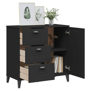 Credenza VIKEN Nera 80x40x80 cm in Legno Multistrato 374939