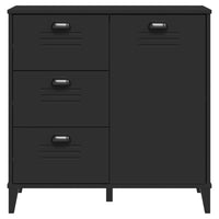Credenza VIKEN Nera 80x40x80 cm in Legno Multistrato 374939