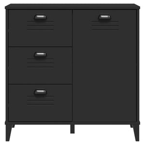 Credenza VIKEN Nera 80x40x80 cm in Legno Multistrato 374939
