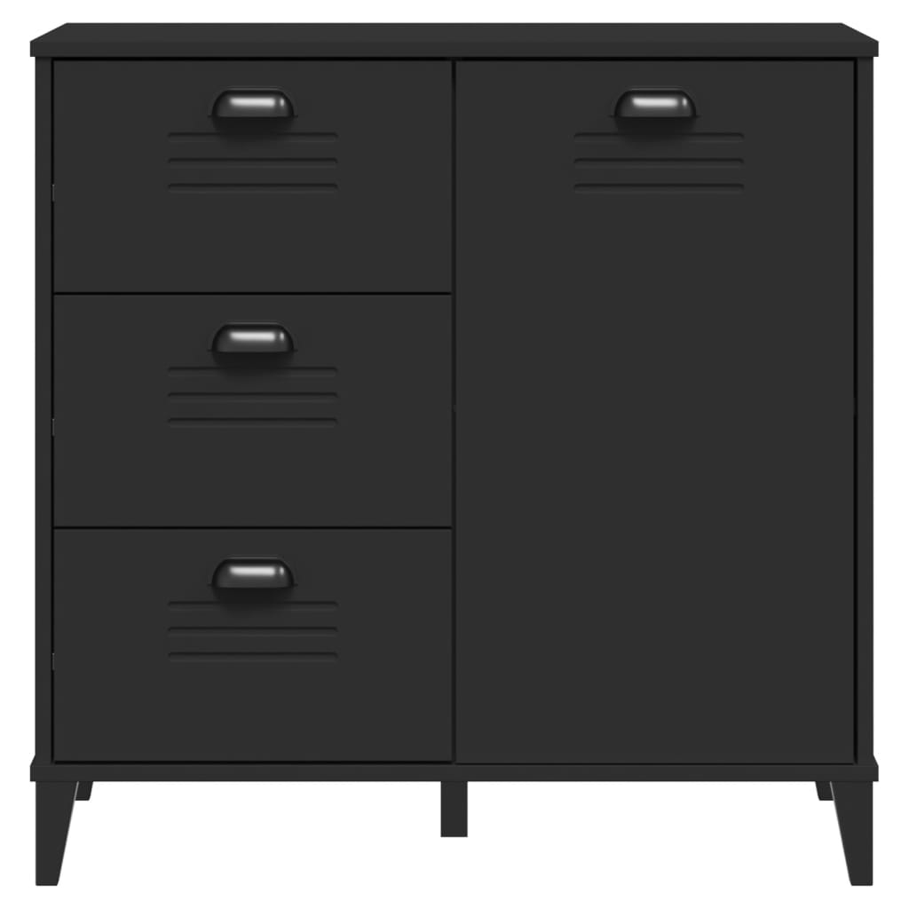 Credenza VIKEN Nera 80x40x80 cm in Legno Multistrato 374939
