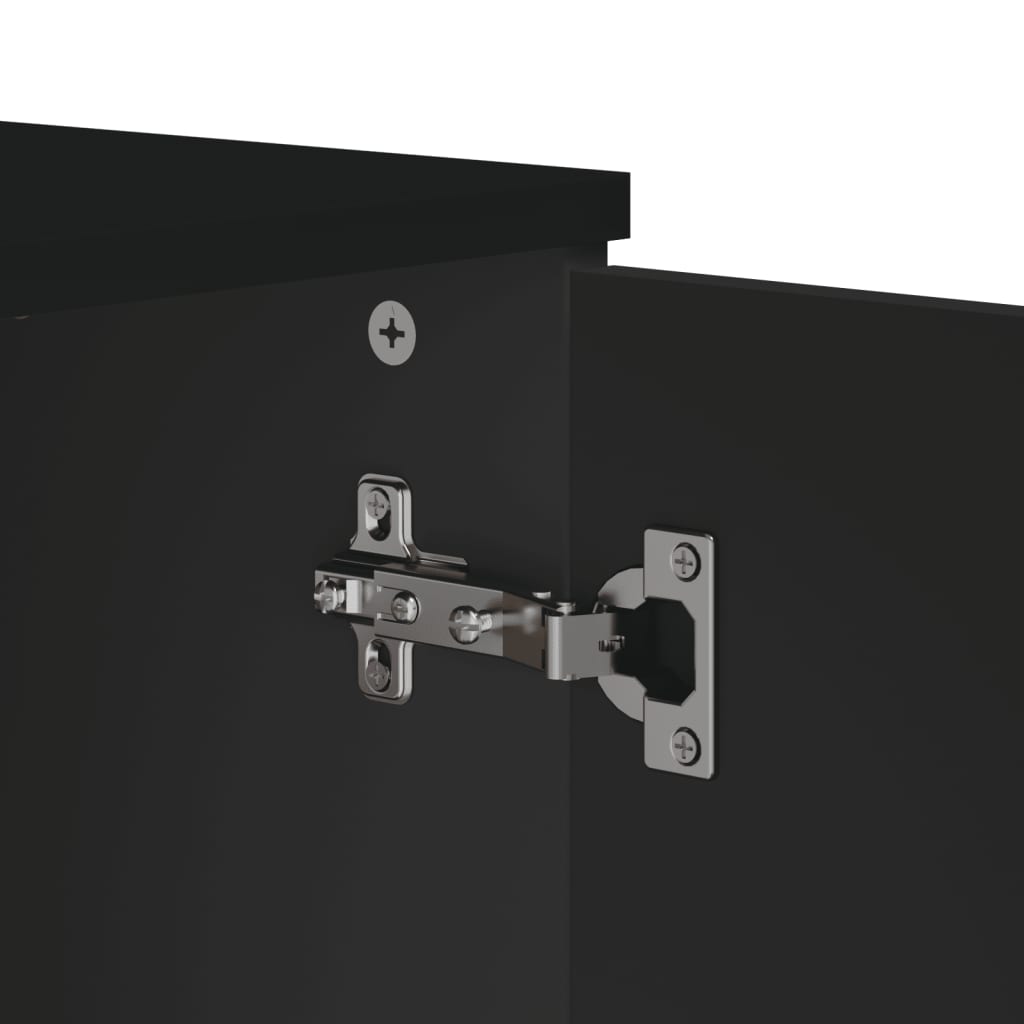 Credenza VIKEN Nera 80x40x80 cm in Legno Multistrato 374939