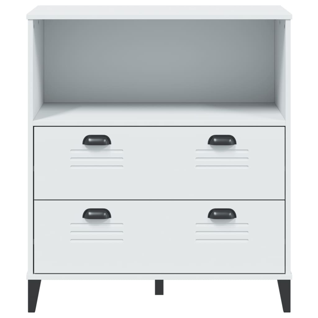 Libreria VIKEN Bianca 80x40x80 cm in Legno Multistrato 374944