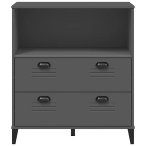 Libreria VIKEN Antracite 80x40x80 cm in Legno Multistrato 374946