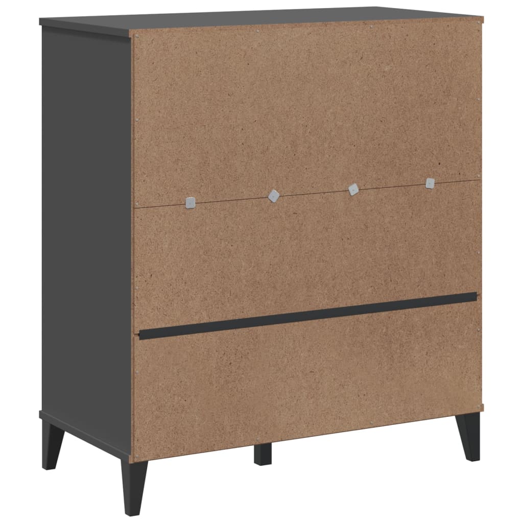 Libreria VIKEN Antracite 80x40x80 cm in Legno Multistrato 374946