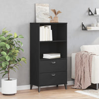 Libreria VIKEN Nera 60x35x123 cm in Legno Multistrato 374948