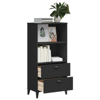 Libreria VIKEN Nera 60x35x123 cm in Legno Multistrato 374948