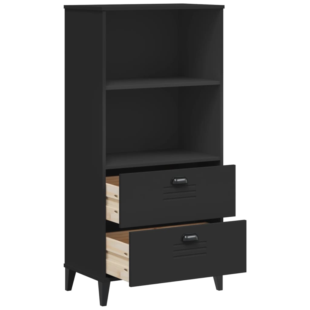 Libreria VIKEN Nera 60x35x123 cm in Legno Multistrato 374948