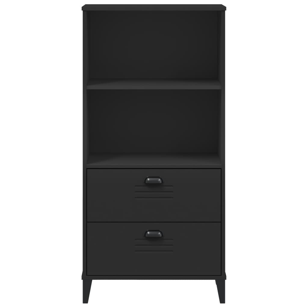 Libreria VIKEN Nera 60x35x123 cm in Legno Multistrato 374948