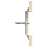Albero per Gatti con Tiragraffi a Parete Grigio Chiaro 85,5 cm