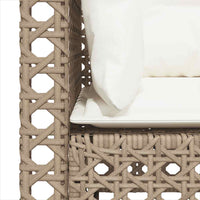 Divani Angolari da Giardino con Cuscini 2 Beige Polyrattan