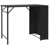 Set da Pranzo da Giardino Pieghevole 5 pz Nero in Polyrattan 365944