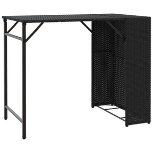 Set da Pranzo da Giardino Pieghevole 5 pz Nero in Polyrattan 365944