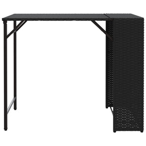 Set da Pranzo da Giardino Pieghevole 5 pz Nero in Polyrattan 365944