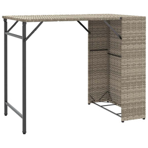 Set Pranzo da Giardino Pieghevole 5 pz Grigio Chiaro Polyrattan 365948