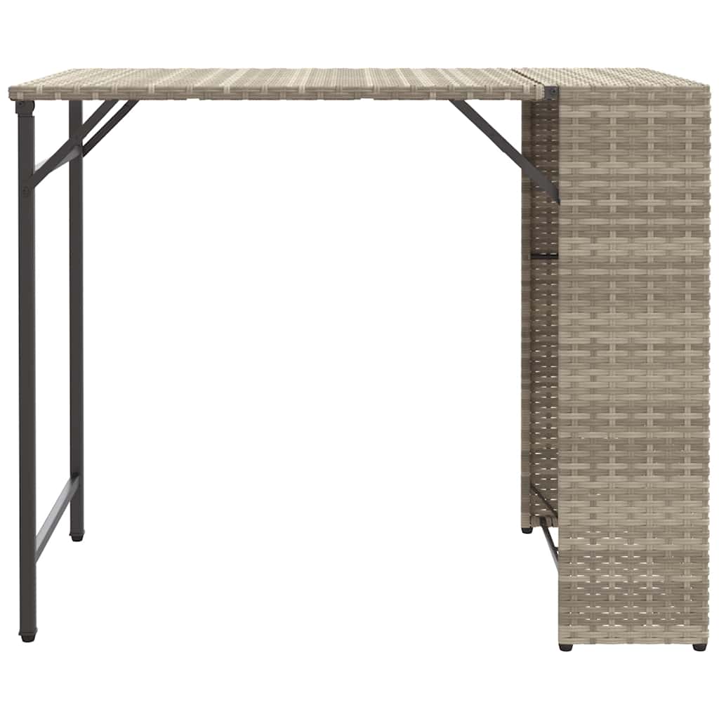 Set Pranzo da Giardino Pieghevole 5 pz Grigio Chiaro Polyrattan 365948