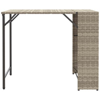 Set Pranzo da Giardino Pieghevole 5 pz Grigio Chiaro Polyrattan 365948