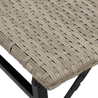 Set Pranzo da Giardino Pieghevole 5 pz Grigio Chiaro Polyrattan 365948