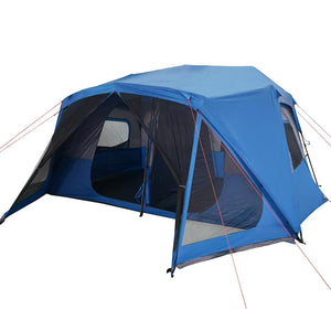 Tenda Campeggio 10 Persone Blu Rilascio Rapido Impermeabile 94289