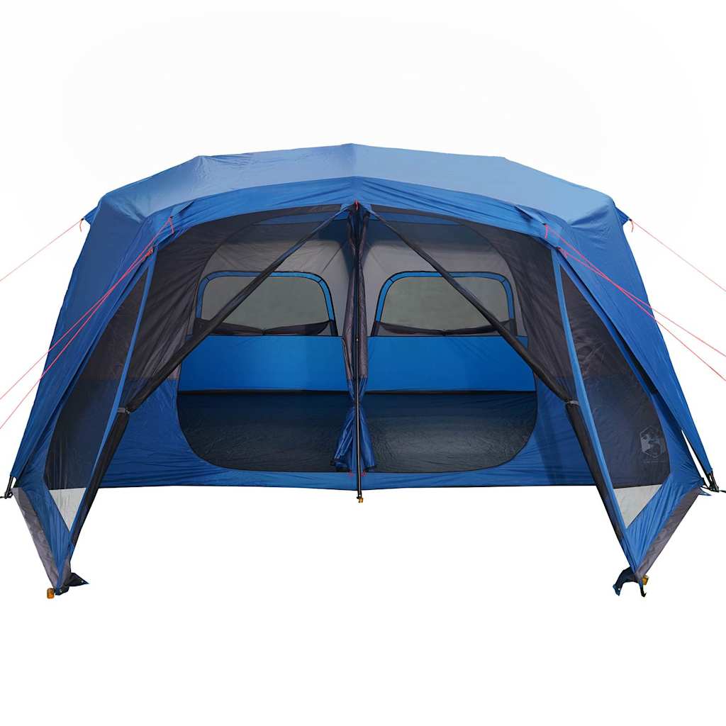 Tenda Campeggio 10 Persone Blu Rilascio Rapido Impermeabile