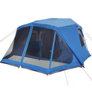 Tenda Campeggio 10 Persone Blu Rilascio Rapido Impermeabile 94289