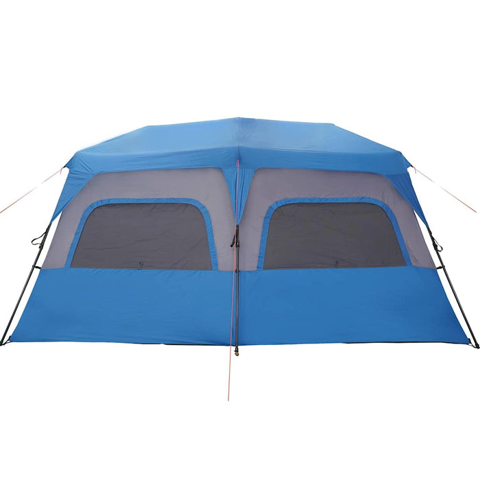 Tenda Campeggio 10 Persone Blu Rilascio Rapido Impermeabile