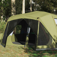 Tenda Campeggio 10 Persone Verde Rilascio Rapido Impermeabile 94290