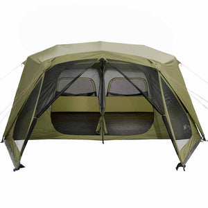 Tenda Campeggio 10 Persone Verde Rilascio Rapido Impermeabile 94290