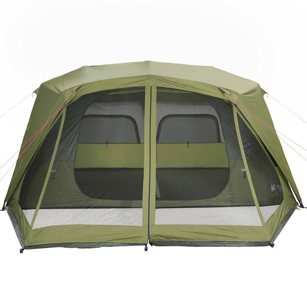 Tenda Campeggio 10 Persone Verde Rilascio Rapido Impermeabile 94290