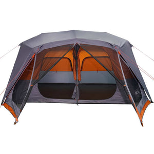 Tenda Campeggio 10 Persone Grigio e Arancione Impermeabile 94291