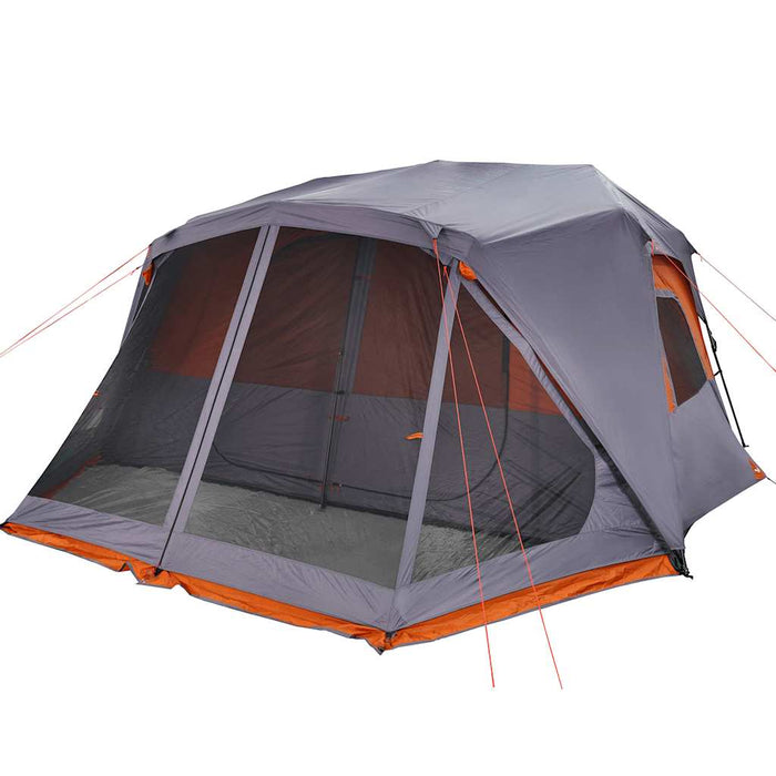Tenda Campeggio 10 Persone Grigio e Arancione Impermeabile 94291