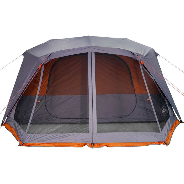 Tenda Campeggio 10 Persone Grigio e Arancione Impermeabile 94291