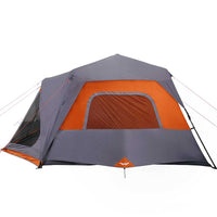 Tenda Campeggio 10 Persone Grigio e Arancione Impermeabile 94291