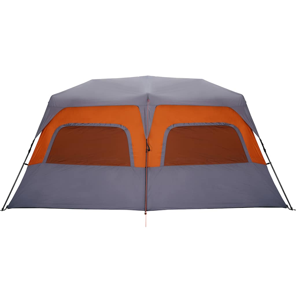 Tenda Campeggio 10 Persone Grigio e Arancione Impermeabile 94291