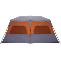 Tenda Campeggio 10 Persone Grigio e Arancione Impermeabile 94291