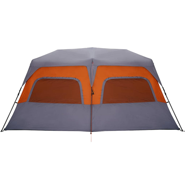 Tenda Campeggio 10 Persone Grigio e Arancione Impermeabile 94291